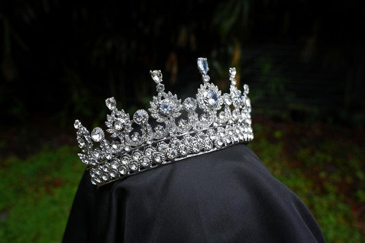 Icy Vintage Silver Crystal Tiara Bridal Crown Birthday Wedding Gift Diadem prom