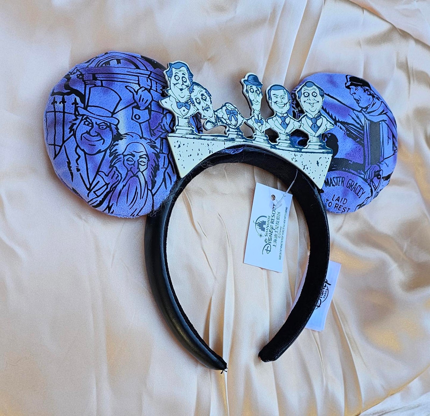 Haunted Mansion Singing Busts Halloween Minnie Ears Headband Glow in the Dark
