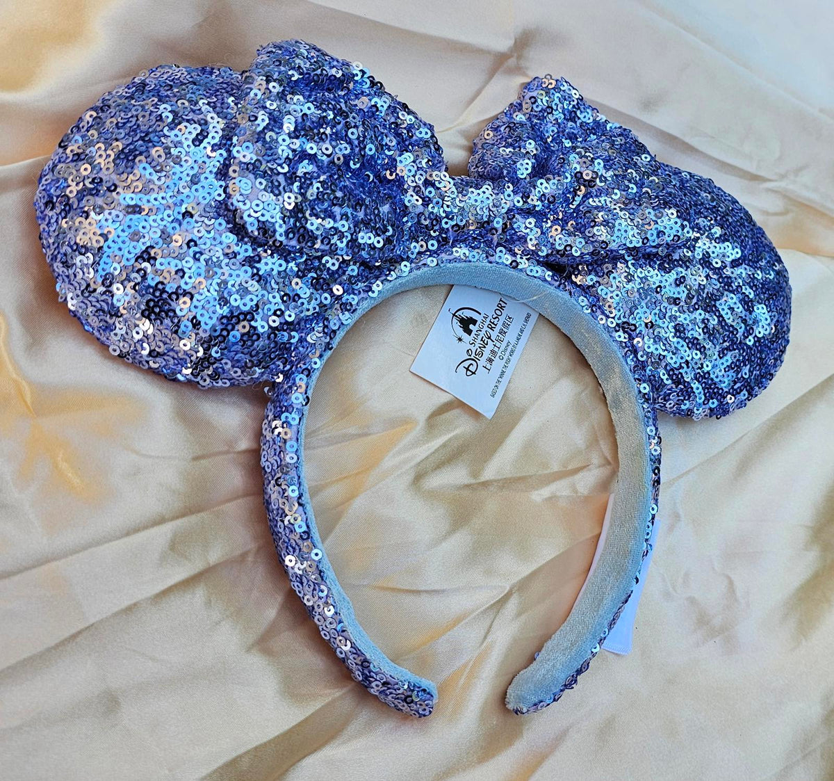 Minnie Ears Headband Blue Purple Sequin