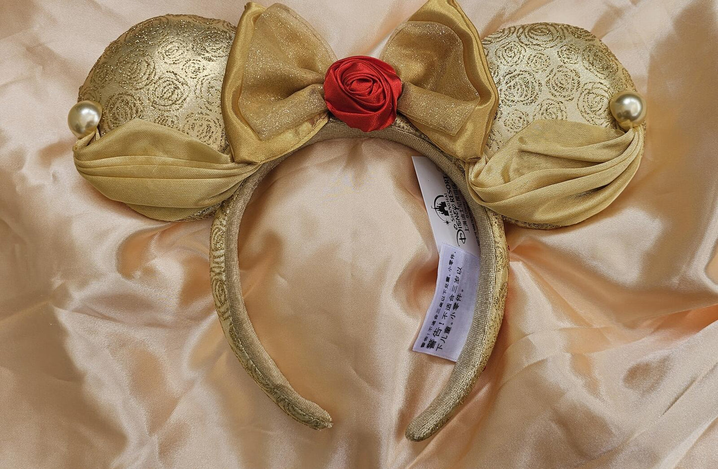 Disney Parks Ears Belle Minnie Mouse Ears Mickey Bow Beauty & the Beast Headband