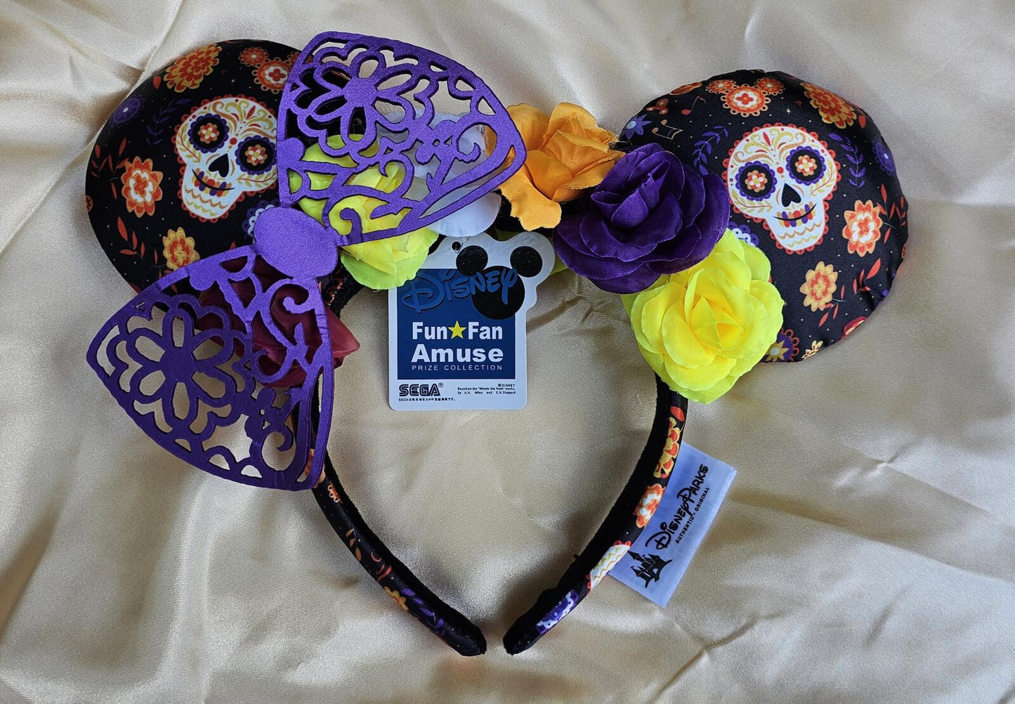 New Disney Dia de Los Muertos Coco Minnie Mouse Ears Headband