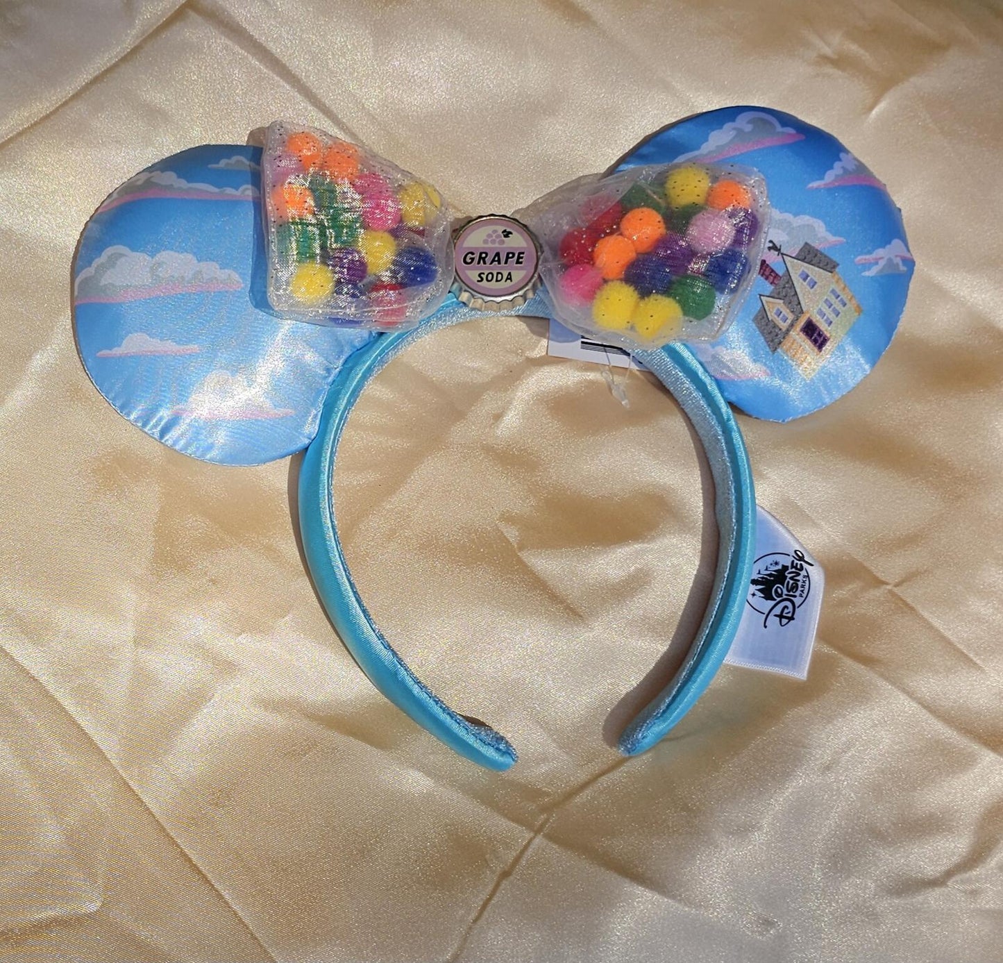 Disney Minnie Ears UP Grape Soda Cap Balloons New Rare Headband