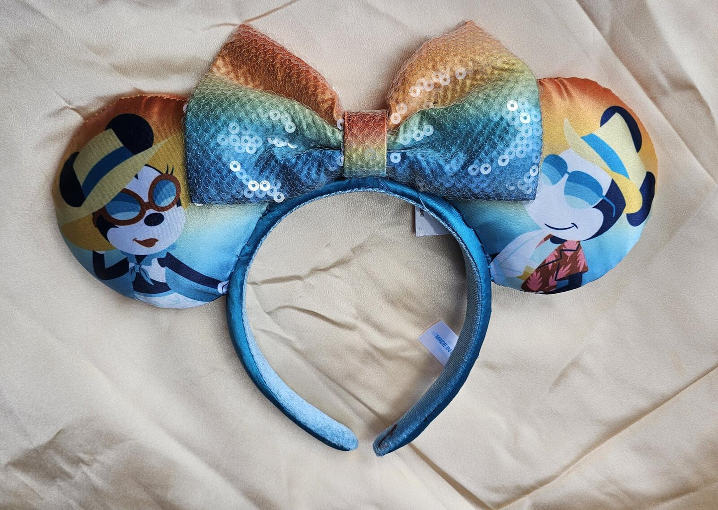 Minnie Mickey Vacation Ears Bow Headband Summer Cruise