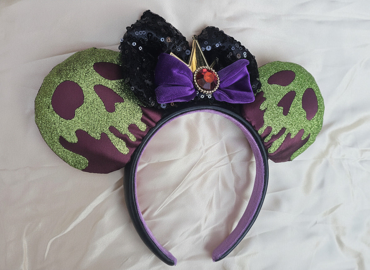Snow White Evil Queen Poison Apple Minnie Ears Headband