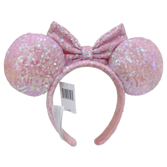 Disney Parks Millennial Pink Minnie Mouse Ears Sequined Bow Headband
