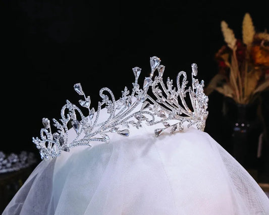 Ornate Bridal Tiara Crown Detail Princess Queen headdress surethins