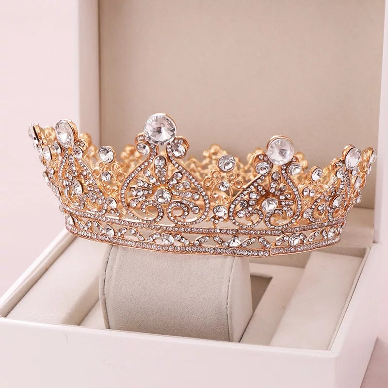 Silver or Gold King and Queen Crowns Detail Princess Queen headdress