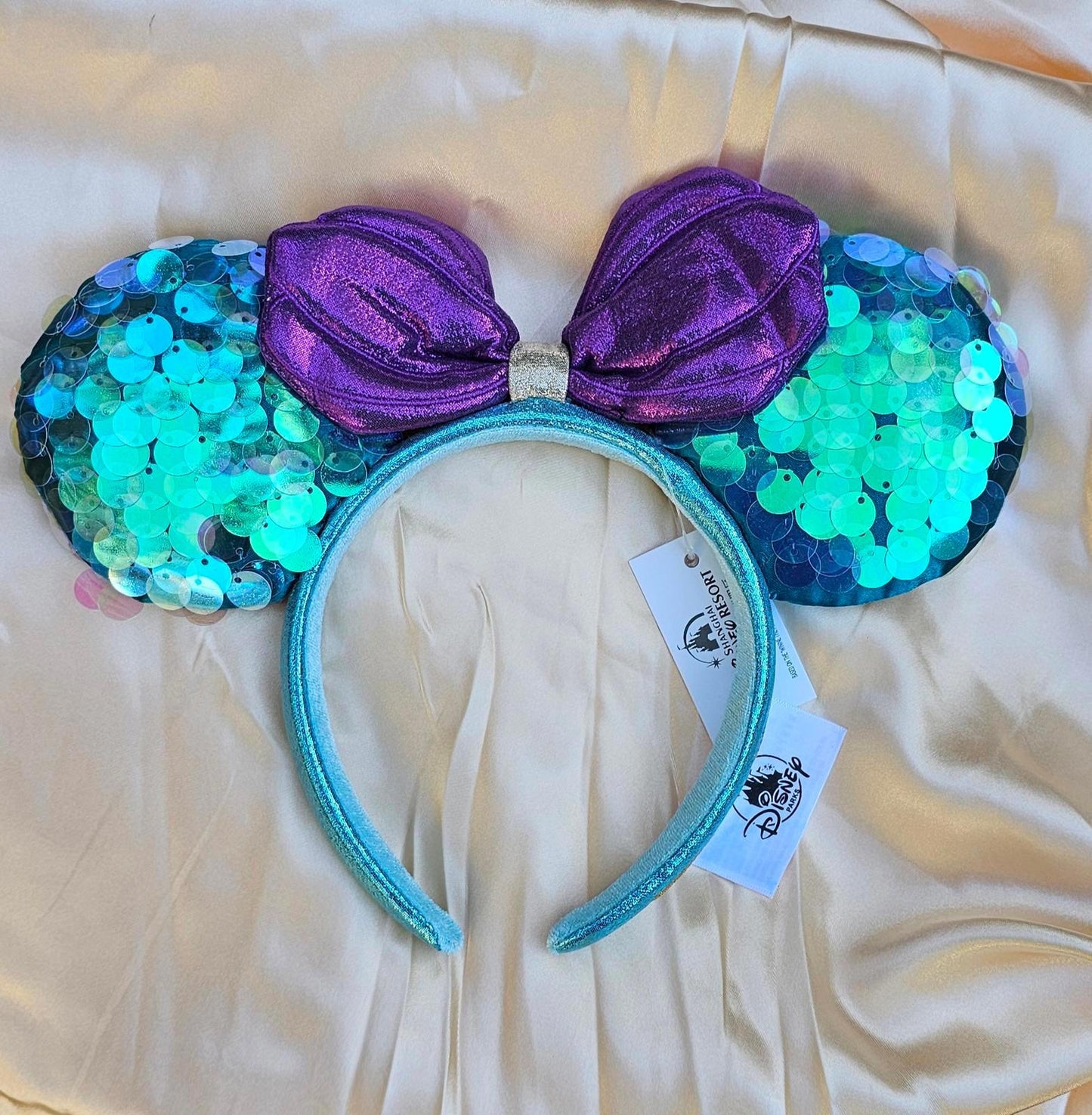 Disney Parks The Little Mermaid Ariel Pearl Ears Headband Exclusive NWT