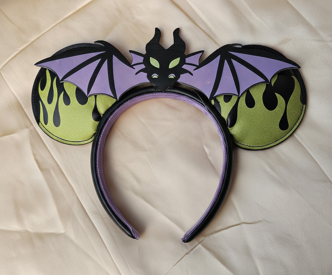 Maleficent Dragon Sleeping Beauty Minnie Ears Headband