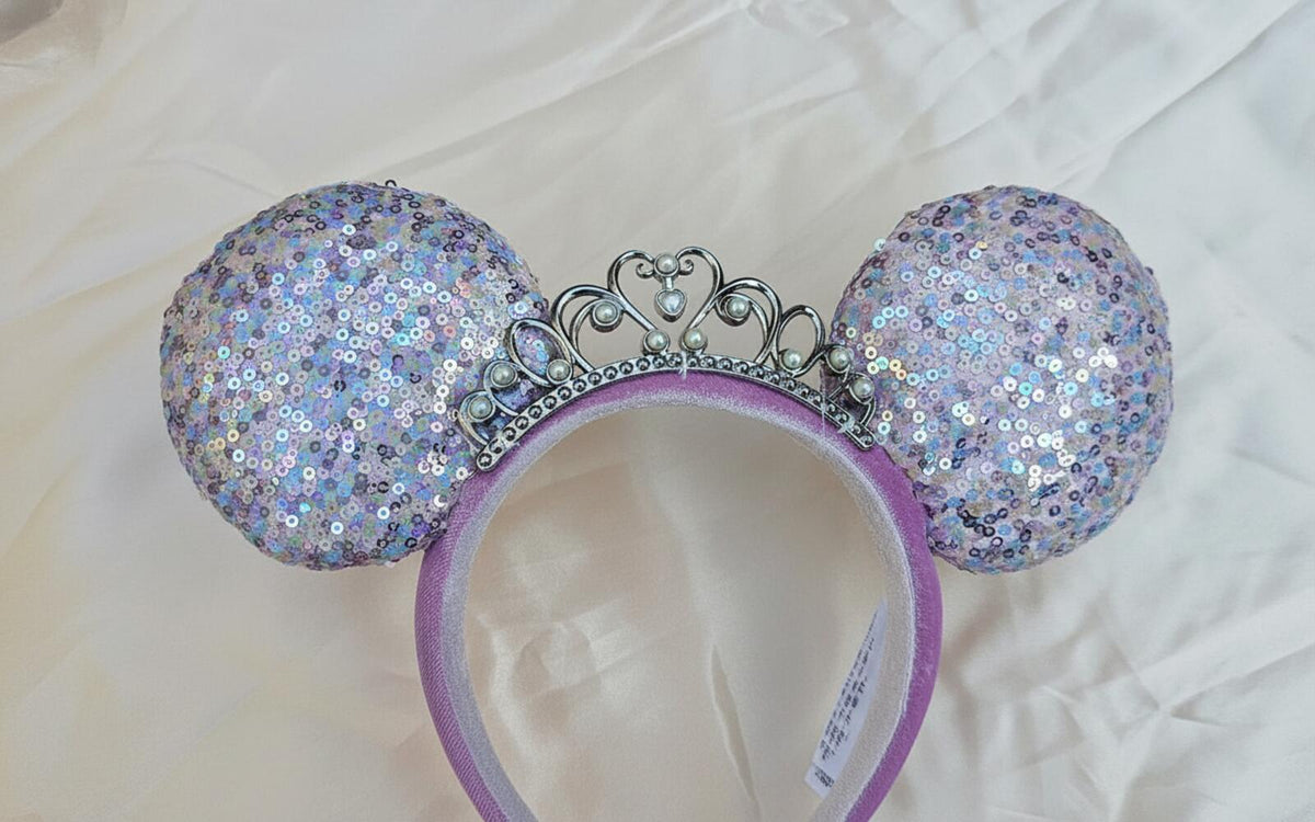 Minnie Mouse Ears Tiara Sequin Princess Crown Headband