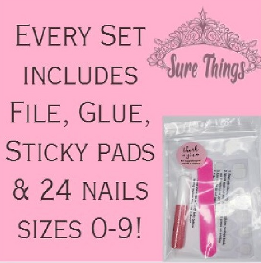 24 ombre French tip press on nails – medium long nude natural manicure set surethings