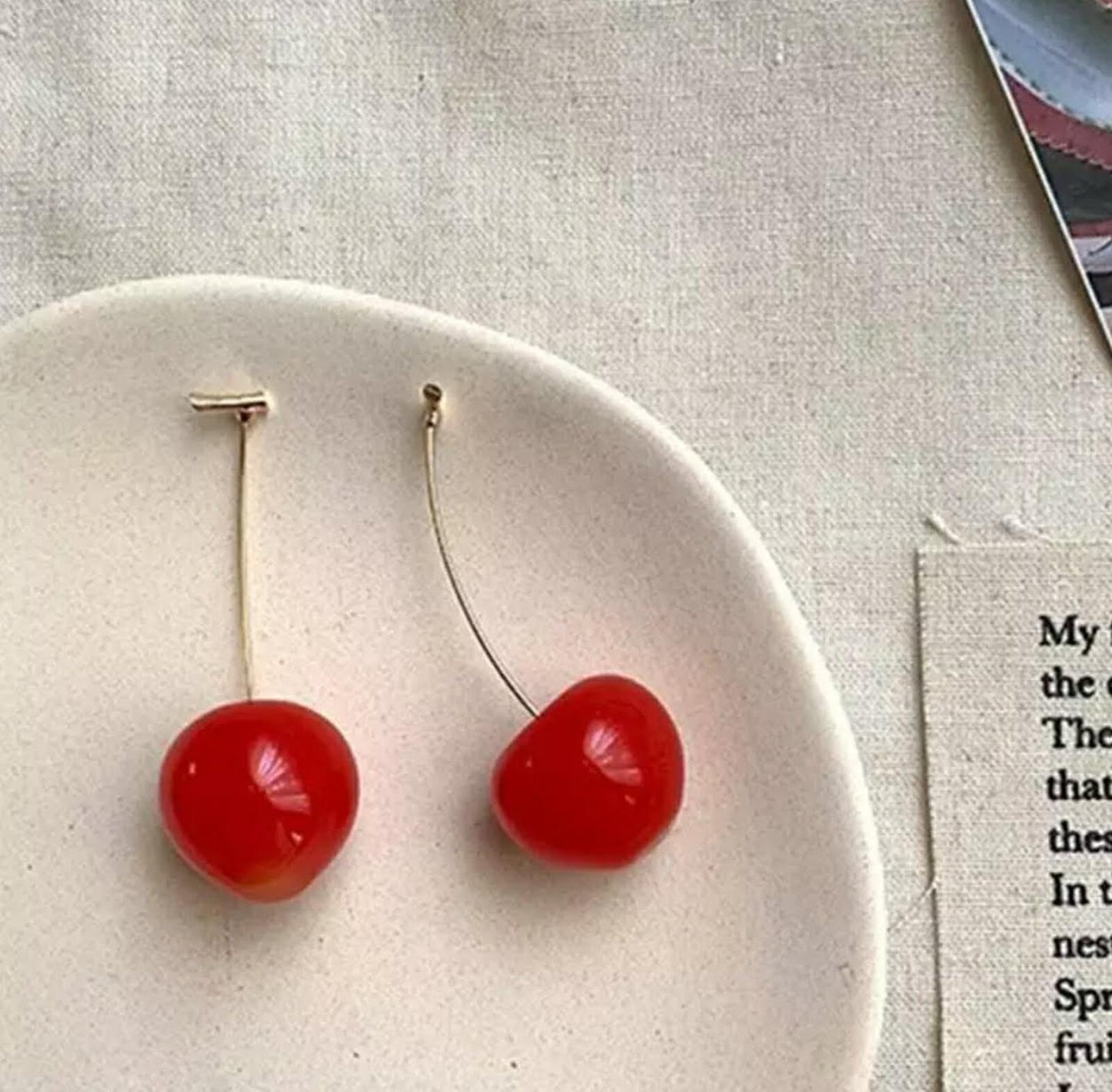 Red Cherry Earrings Dangle Drop Jojo Siwa anime