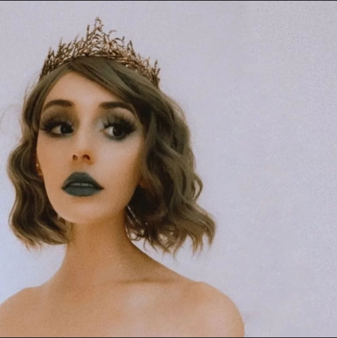 Vintage Baroque Dark Princess Crowns Goth Woodland Winter Evil Queen tall diadem