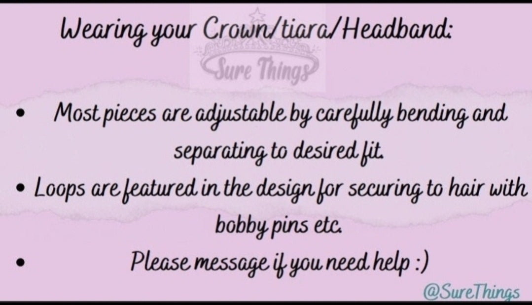 Ornate Bridal Quinceanera Crowns Detail Princess Queen headdress 