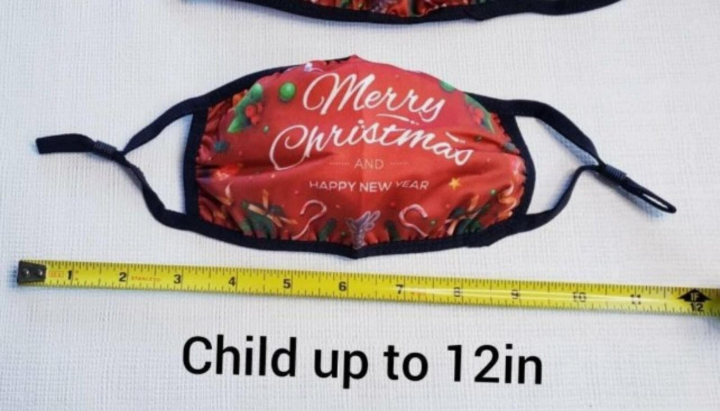 7 Xmas Masks Christmas cotton child size
