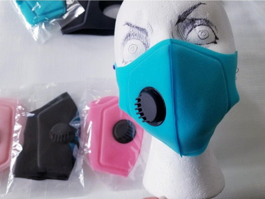 10 pack Reusable Washable Foam Sponge Face Masks With Air Filter Breathing Valve
