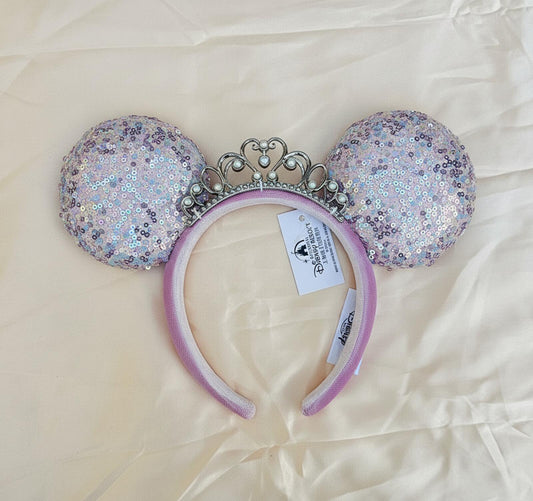 Minnie Mouse Ears Tiara Sequin Princess Crown Headband