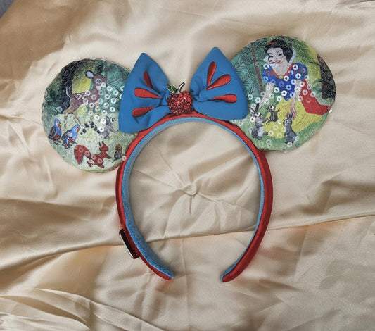 Snow White and friends Bow Minnie Ears Mickey Mouse Headband