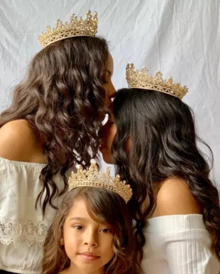 Detailed Silver and Gold King and Queen Crowns – Royal Princess Queen Headdress surethings