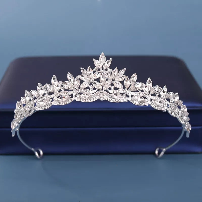 Silver Crystal Tiara Crown – Princess or Queen Style for Kids or Adults | Sparkling Small Jewelry Accessory for Royal Looks surethings