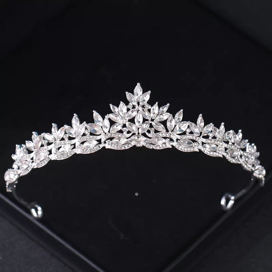 Silver Crystal Tiara Crown – Princess or Queen Style for Kids or Adults | Sparkling Small Jewelry Accessory for Royal Looks surethings