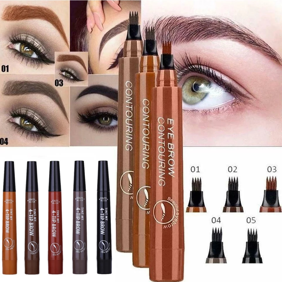 Microblading fork pen Eyebrow waterproof hair like strokes natural looking Cosplay