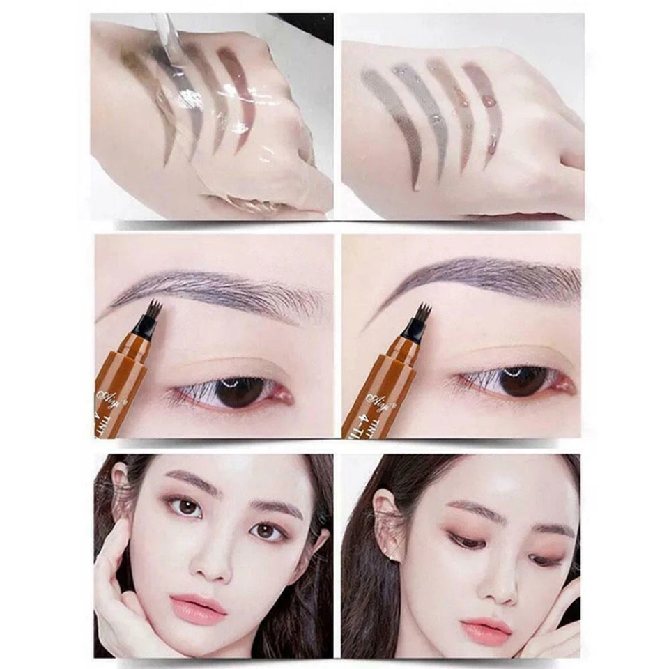 Microblading fork pen Eyebrow waterproof hair like strokes natural looking Cosplay
