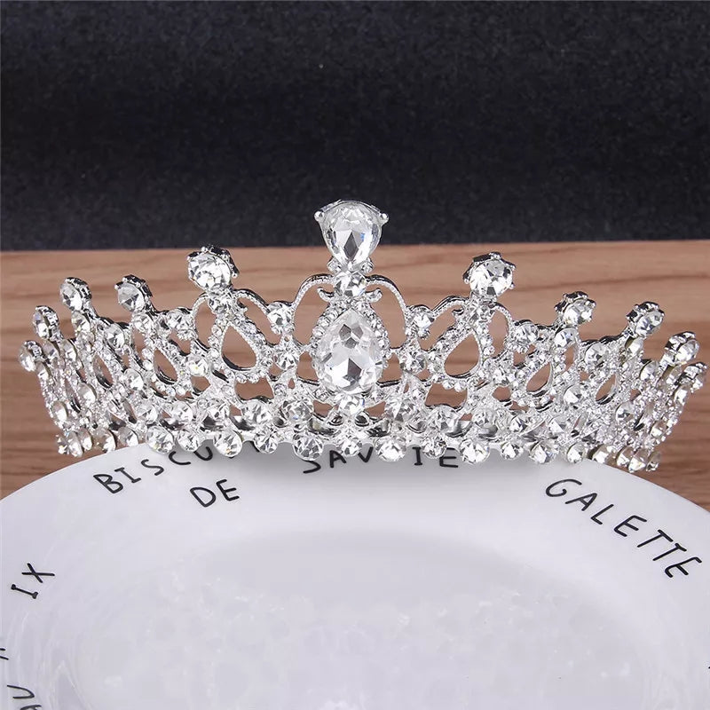 Bridal Princess Crowns Detail  Queen headdress Silver bridal Halloween cosplay diadem 