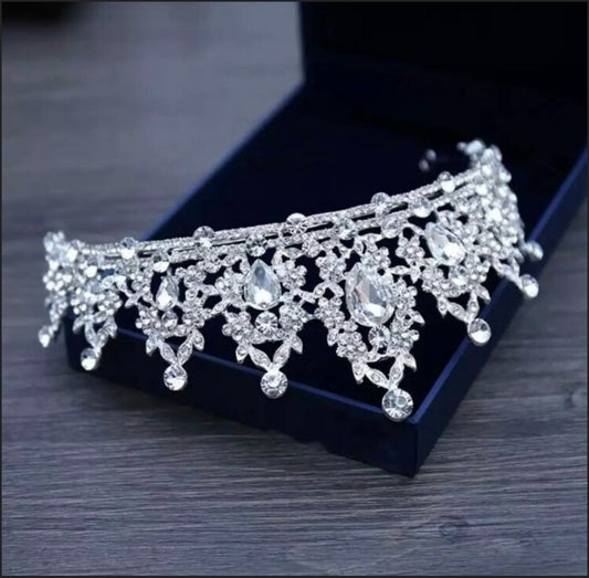 Silver Tiara Crown for Princess, Queen, Bridal, Cosplay, Halloween Diadem surethings