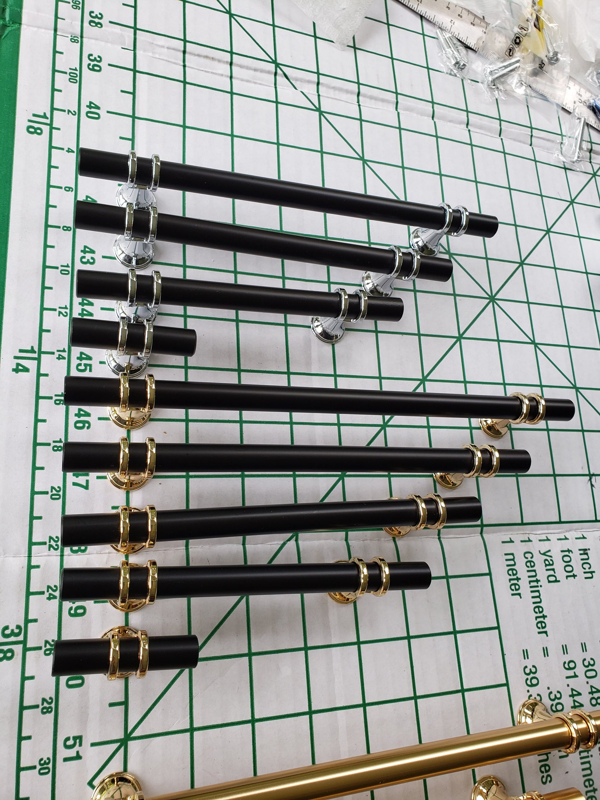 Beautiful Cabinet Handles door pulls Matte Black Gold Or Silver Chrome shiny luxury