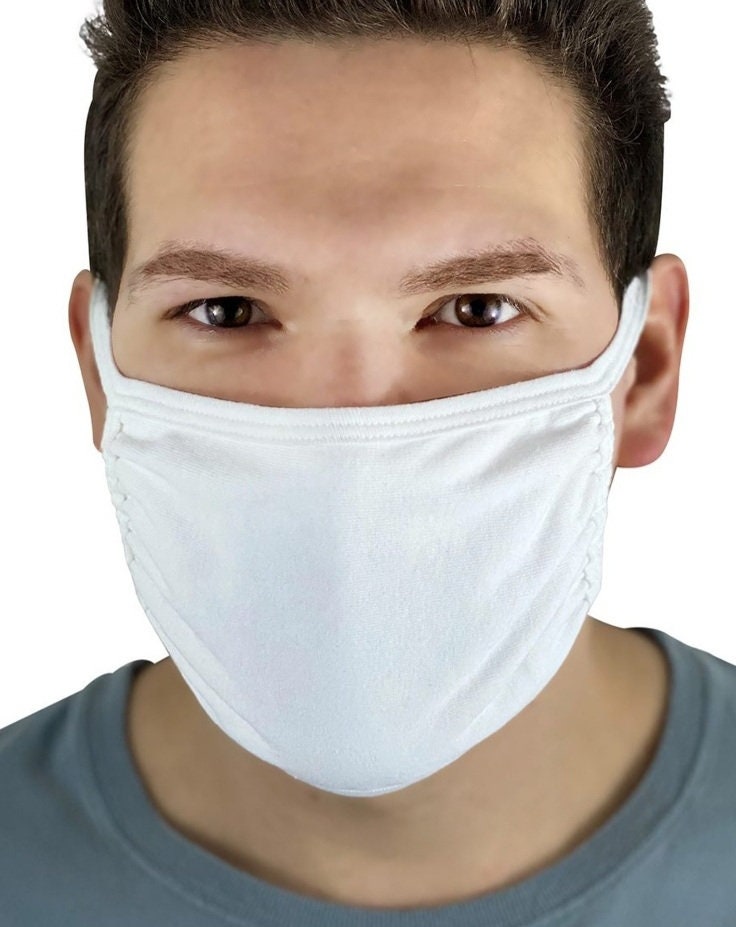 Black or White Mix Cotton Masks Adult 2 layer machine washable durable printable multi pack discounts Reusable bulk mask wholesale