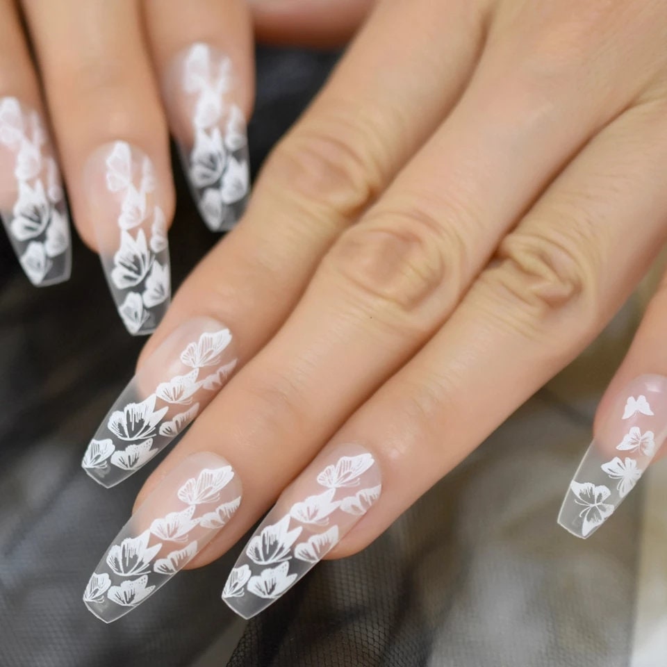 DIY Nail Kit with 24 Extra Long Press-On Nails, Nail Glue, File, and Buffer Included surethings