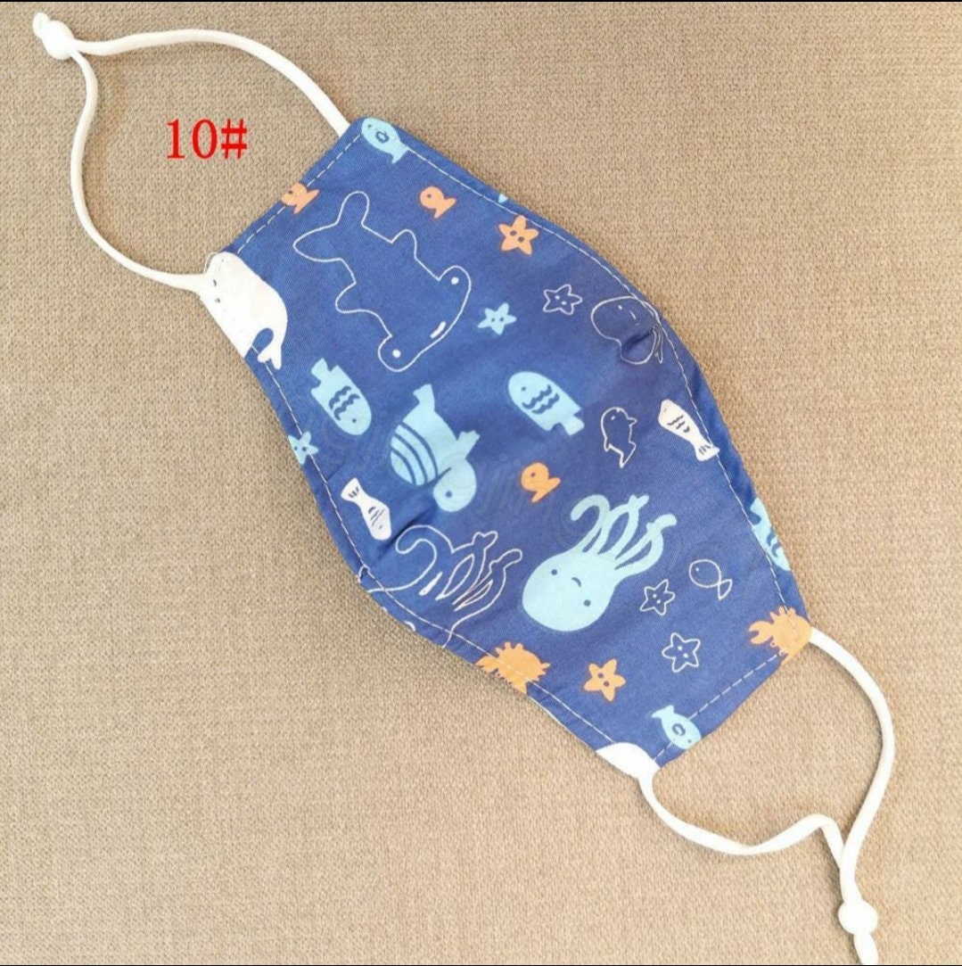 Kid Masks Cotton 2 Layer Machine Washable breathable multi pack affordable child mask Unicorn stars print multi color adjustable soft kids