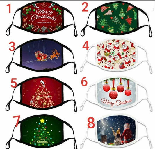 Cotton Holiday Masks Adult Child 2 layer machine washable durable multi pack discounts Reusable bulk mask wholesale adjustable ear straps