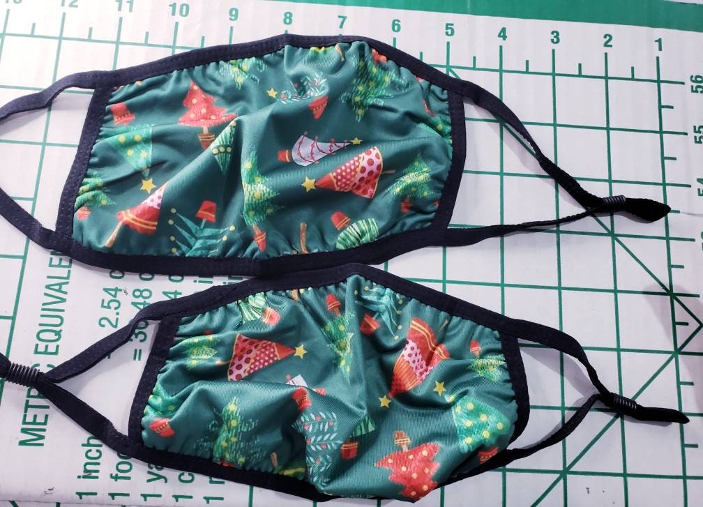 Cotton Holiday Masks Adult Child 2 layer machine washable durable multi pack discounts Reusable bulk mask wholesale adjustable ear straps