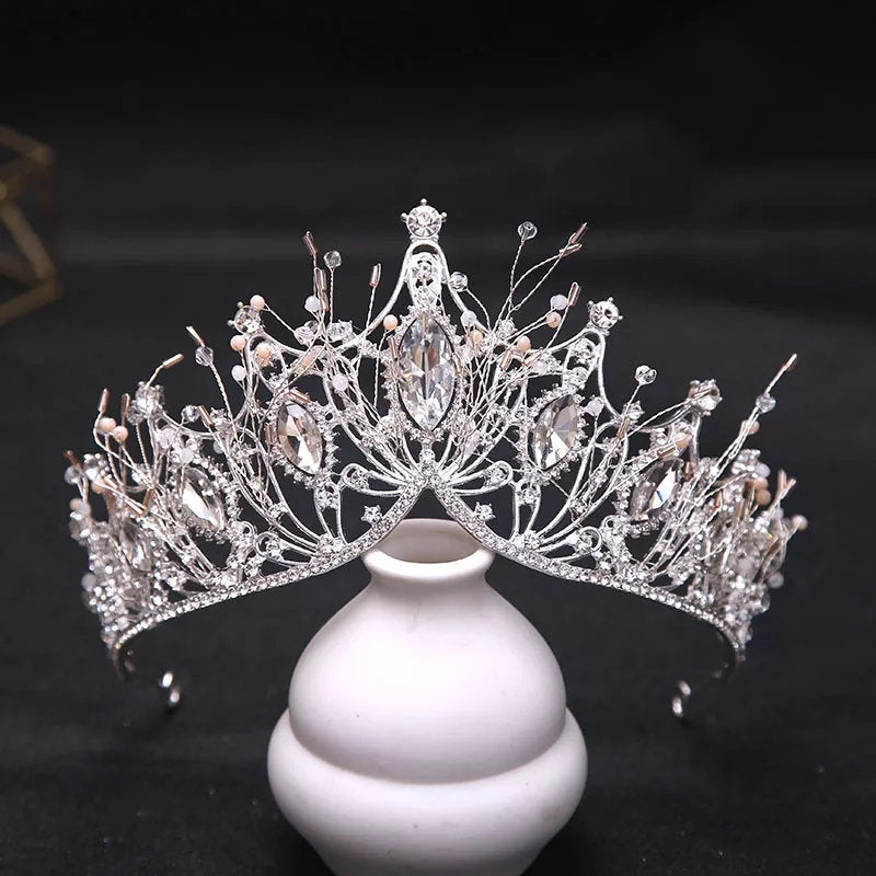 Silver Headdress Princess Tiara Detail Princess Queen jewelry 
