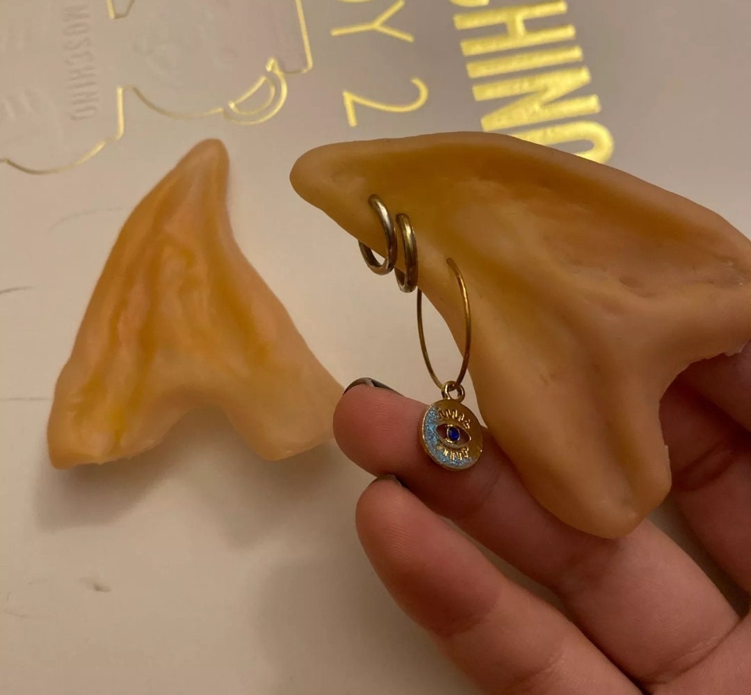 Elf ears latex pair flexible pointed elven faerie anime cosplay fantasy