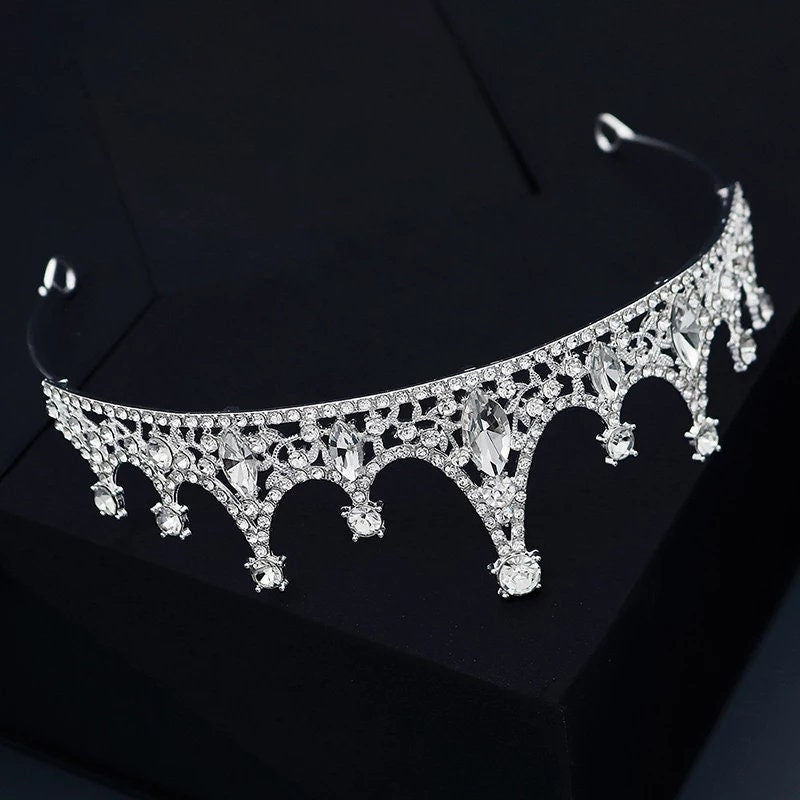 Silver Princess Tiara Queen smaller demure headdress jewelry