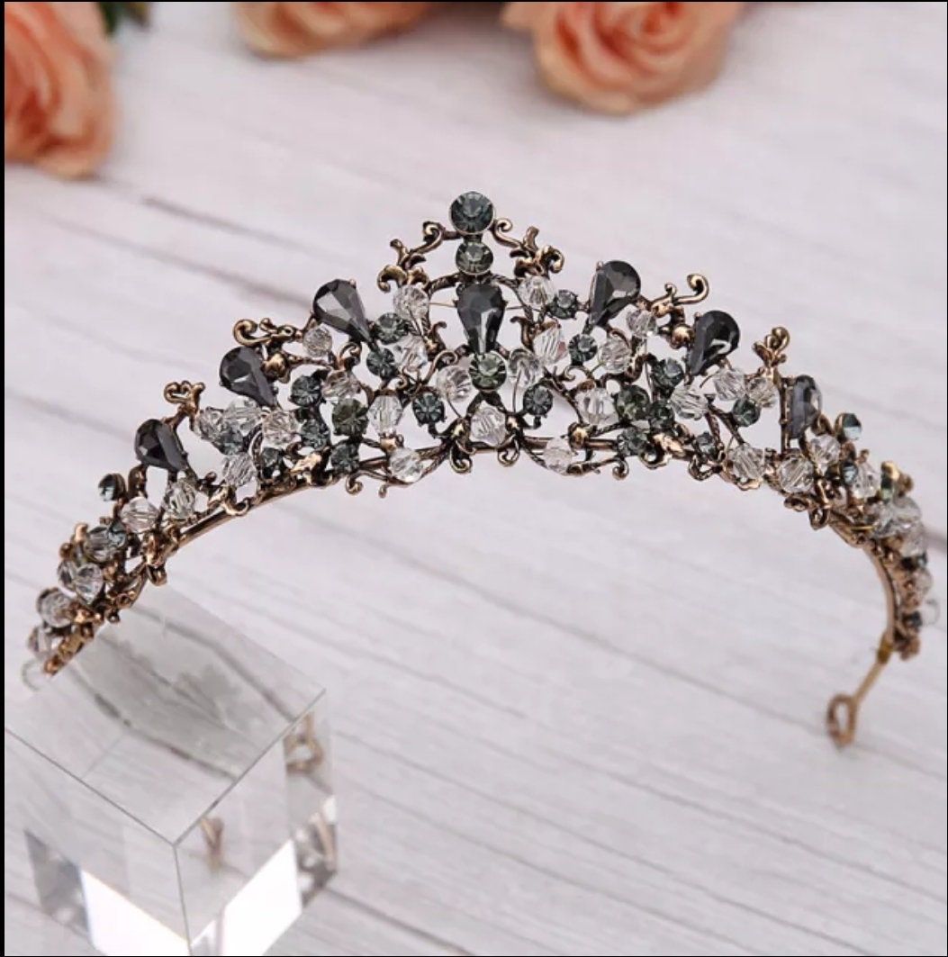Vintage Baroque Dark Princess Tiara Goth diadem Crowns near me