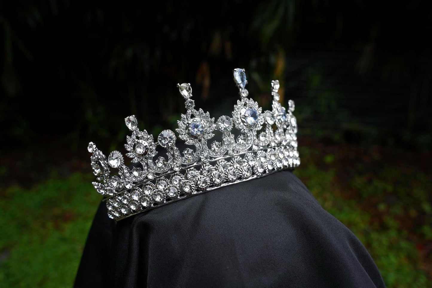 Icy Vintage Silver Crystal Tiara Bridal Crown Birthday Wedding Gift Diadem prom