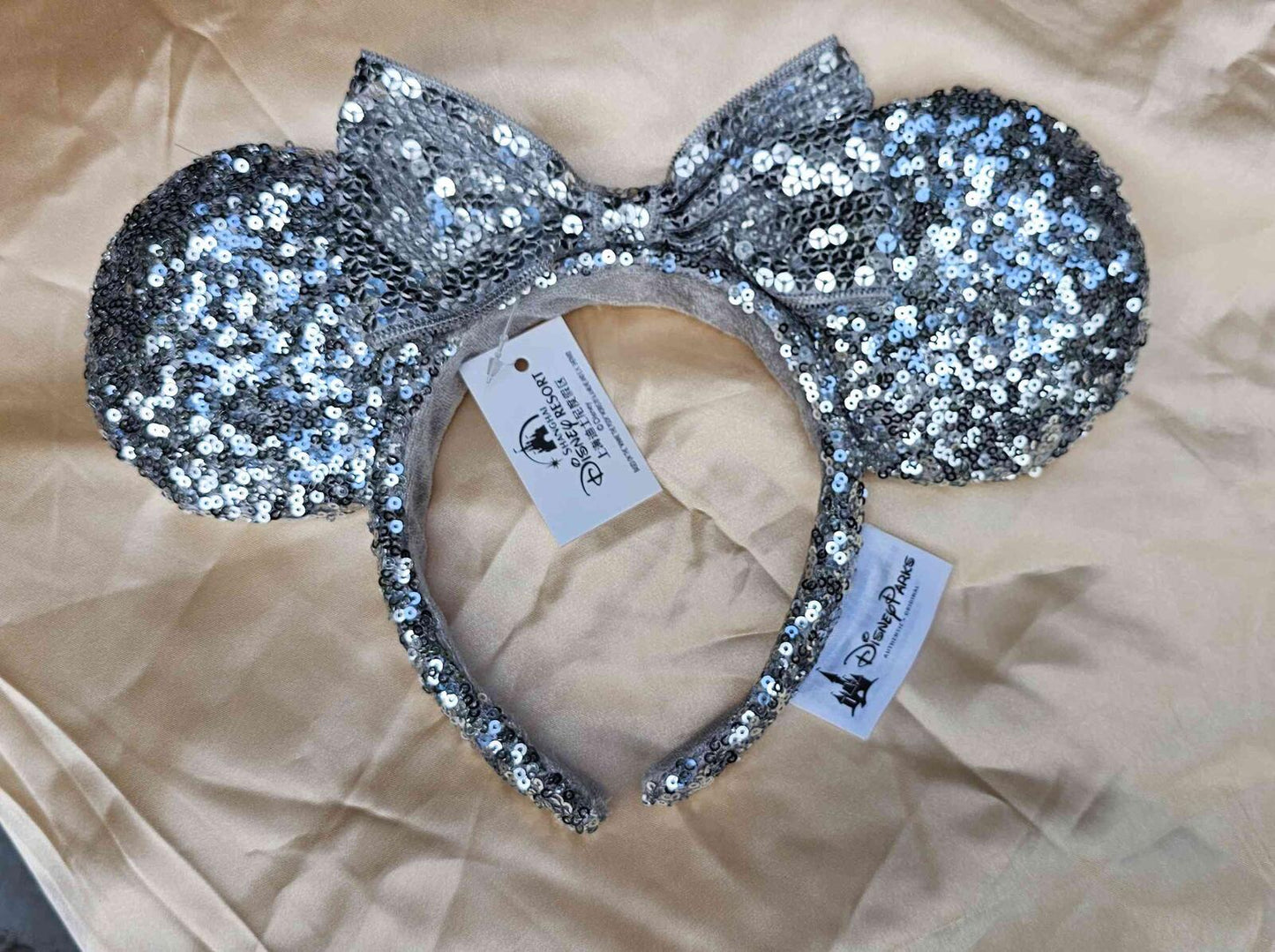 Disney Parks Silver 2022 Minnie Ears Cinderella Magic Mirror Headband