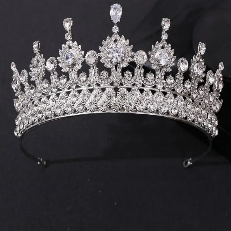 Icy Vintage Silver leaf Princess Tiara Set Princess Queen  headdress