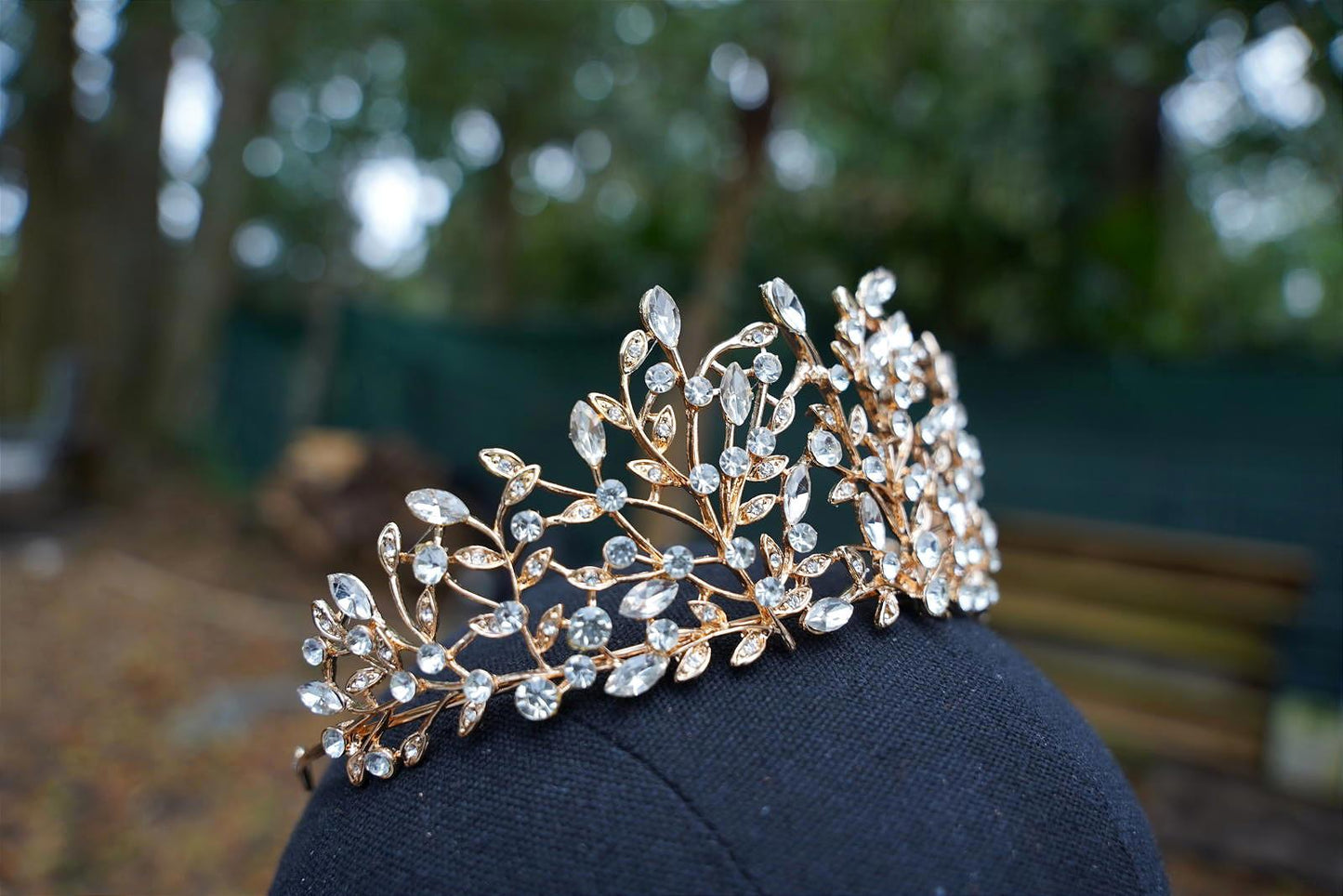 Crown Of Vines Woodland Gold Tiara Bridal Birthday Wedding Gift Diadem