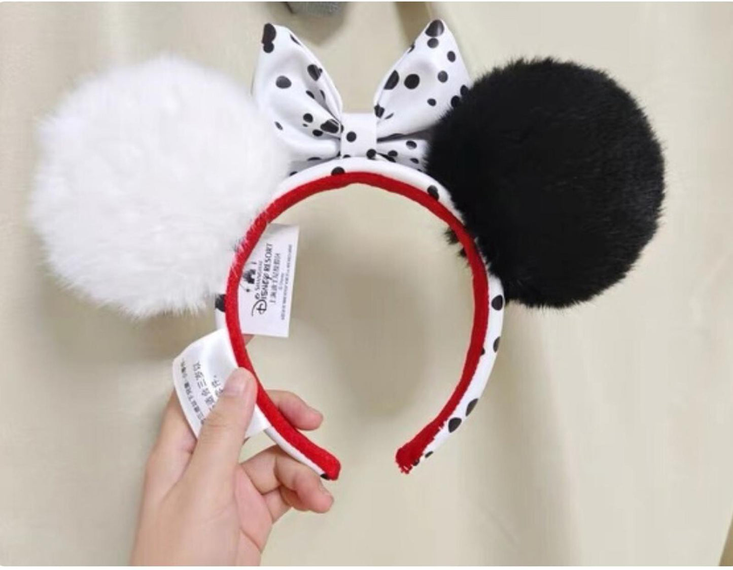 Disney Parks Cruella Minnie Ears 101 dalmations Headband 2024