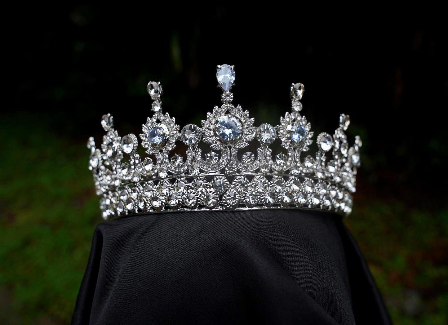 Icy Vintage Silver Crystal Tiara Bridal Crown Birthday Wedding Gift Diadem prom