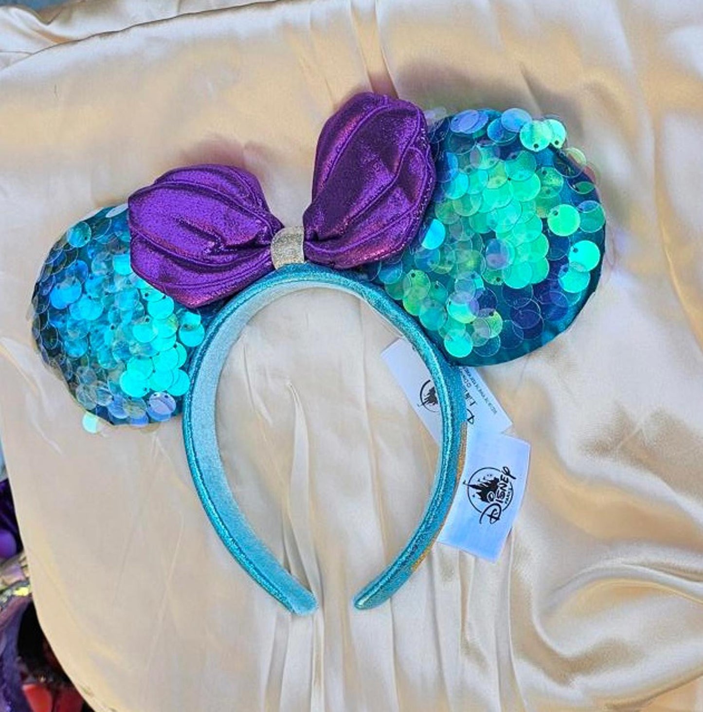 Disney Parks The Little Mermaid Ariel Pearl Ears Headband Exclusive NWT
