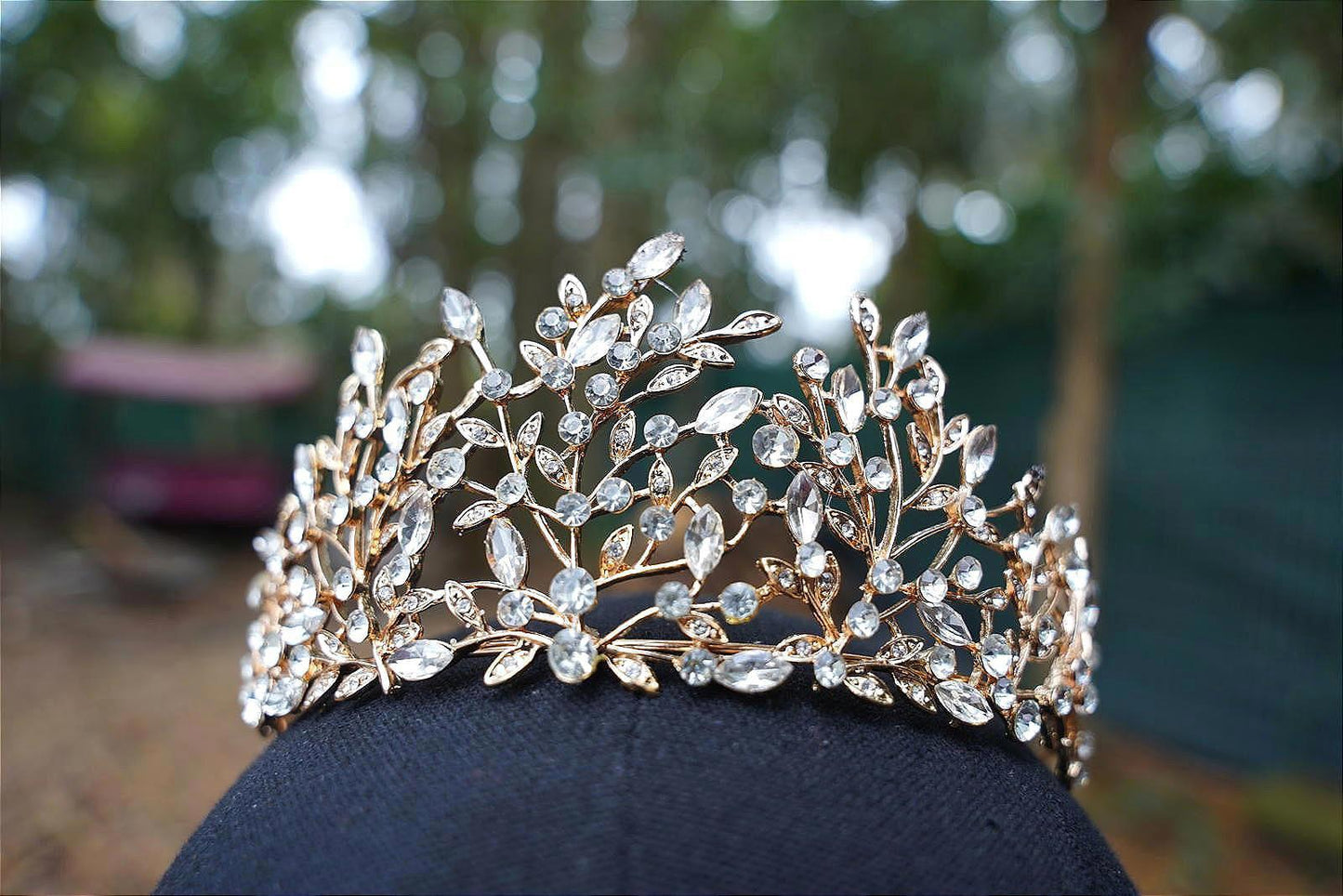Crown Of Vines Woodland Gold Tiara Bridal Birthday Wedding Gift Diadem