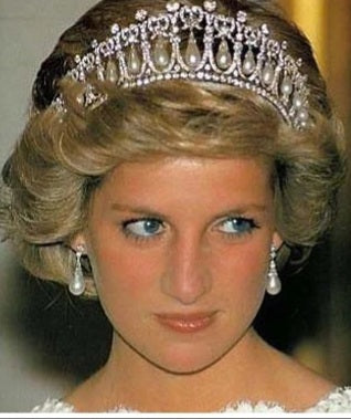 Princess Diana Tiara Cambridge Lovers Knot Silver Crown queen spencer family replica pearl