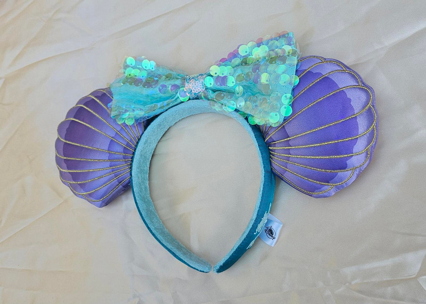 Disney Parks Little Mermaid Ears Ariel Purple Shell Headband