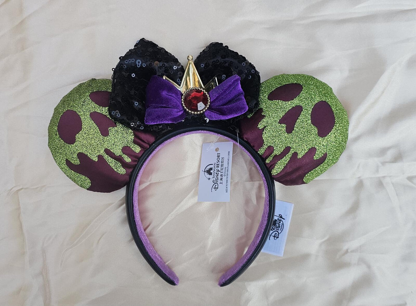 Snow White Evil Queen Poison Apple Minnie Ears Headband